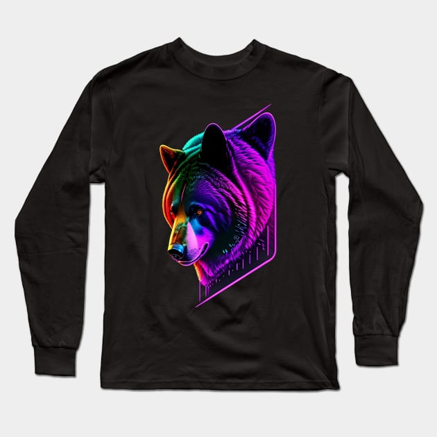 neon bear Long Sleeve T-Shirt by Bertoni_Lee